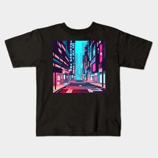 Cyberpunk Street View Kids T-Shirt